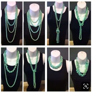 Premier Designs Seabreeze Seafoam necklace 90”